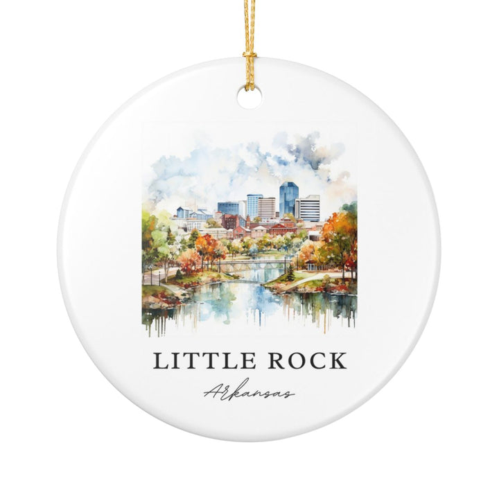Little Rock Arkansas Ornament: Unique Little Rock Souvenir, Little Rock Arkansas Xmas Decor, and Authentic Little Rock Gift