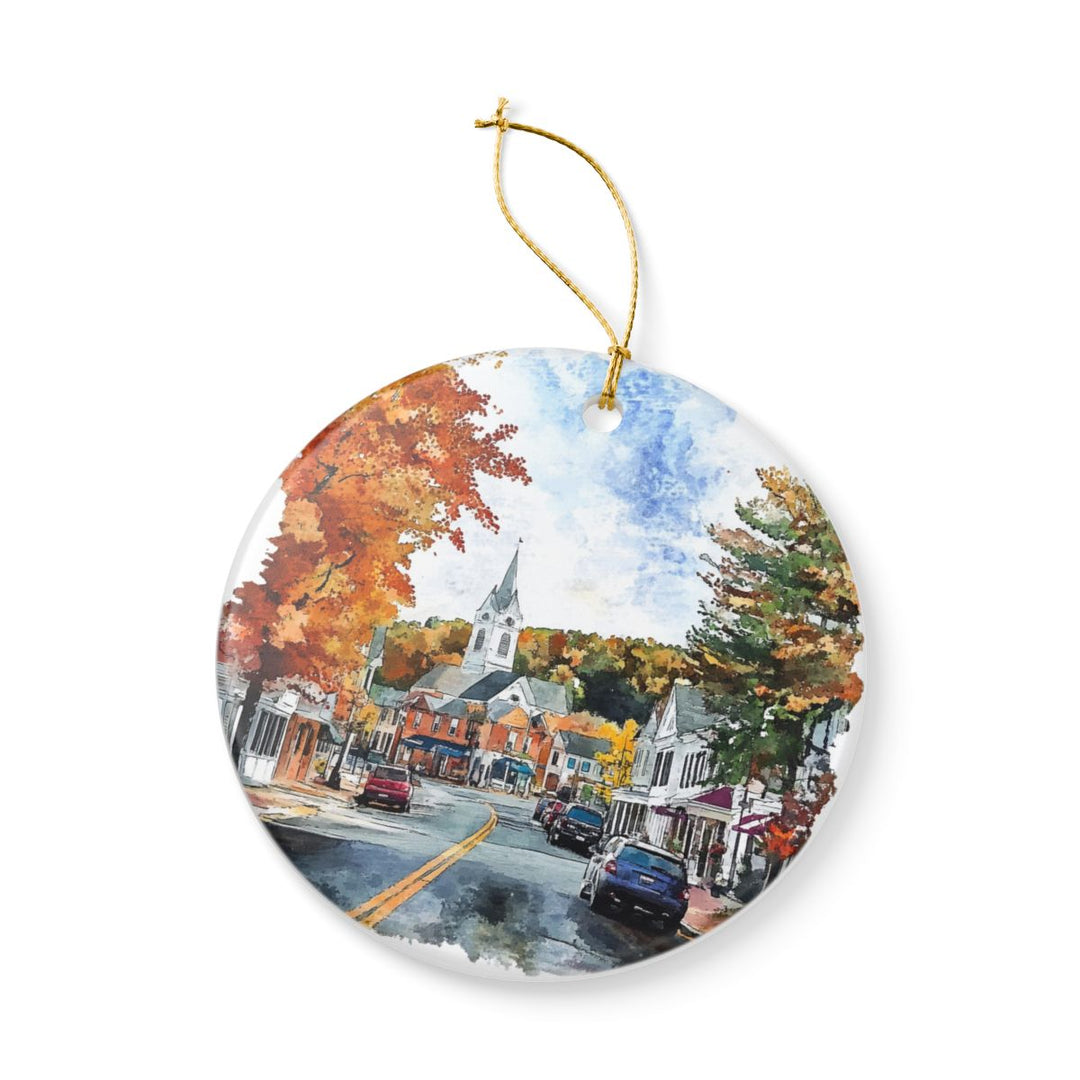 Littleton New Hampshire Ornament: Unique Littleton Souvenir, Littleton New Hampshire Xmas Decor, and Authentic Littleton Gift