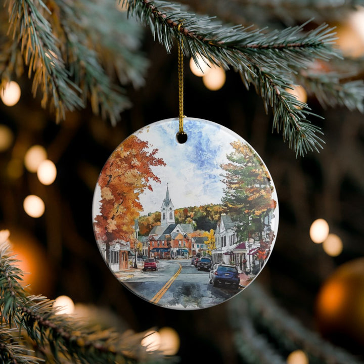 Littleton New Hampshire Ornament: Unique Littleton Souvenir, Littleton New Hampshire Xmas Decor, and Authentic Littleton Gift