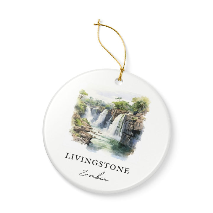 Livingstone Zambia Ornament: Unique Livingstone Zambia Souvenir, Livingstone Zambia Xmas Decor, and Authentic Livingstone Zambia Gift