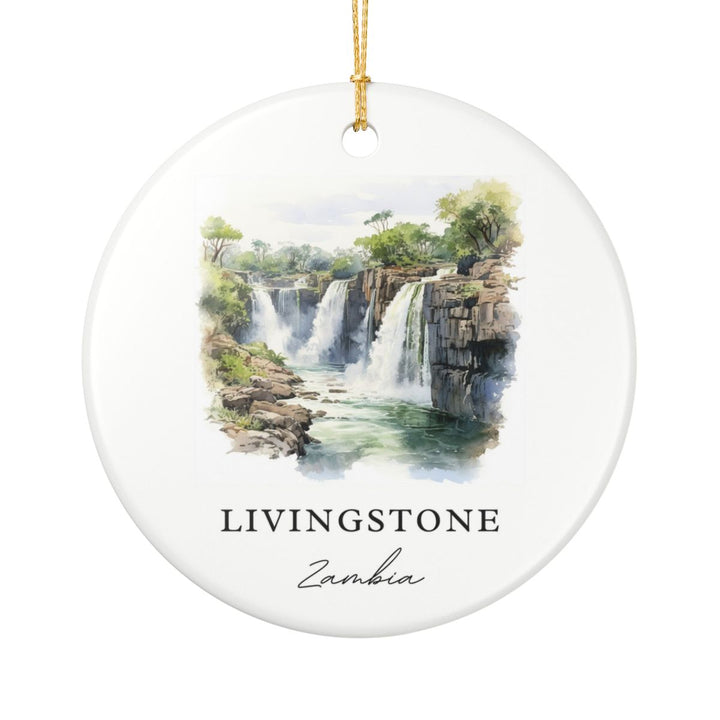 Livingstone Zambia Ornament: Unique Livingstone Zambia Souvenir, Livingstone Zambia Xmas Decor, and Authentic Livingstone Zambia Gift