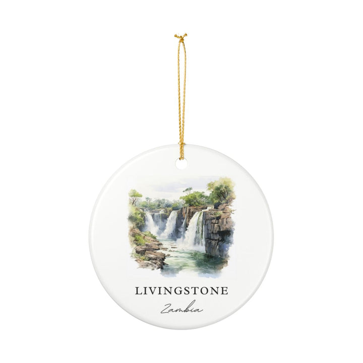 Livingstone Zambia Ornament: Unique Livingstone Zambia Souvenir, Livingstone Zambia Xmas Decor, and Authentic Livingstone Zambia Gift