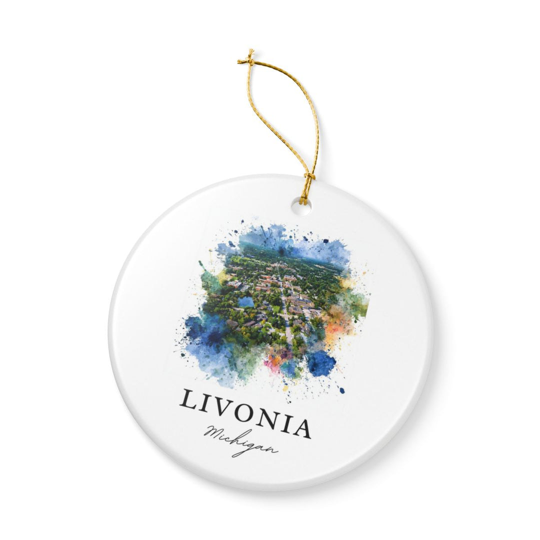 Livonia Michigan Ornament: Unique Livonia Souvenir, Livonia Michigan Xmas Decor, and Authentic Livonia Gift