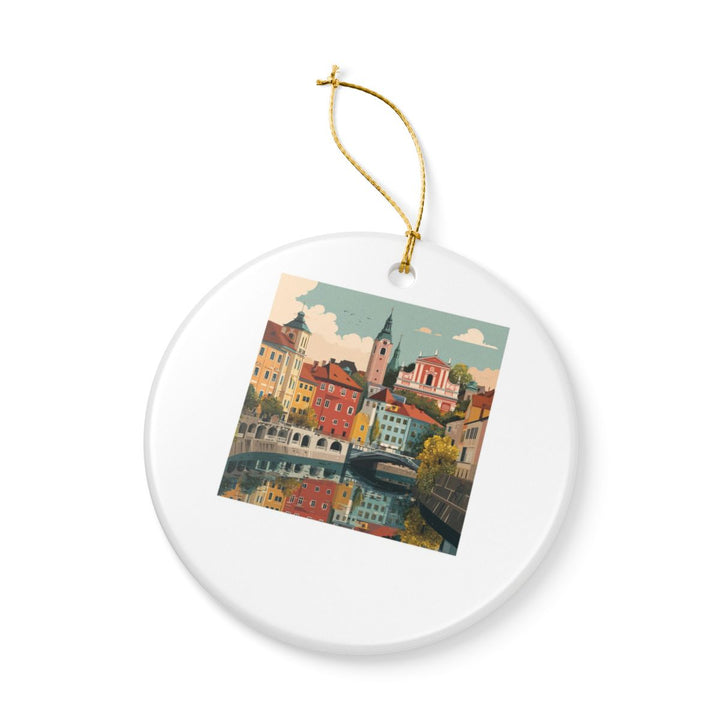 Ljubljana Slovenia Ornament: Unique Ljubljana Souvenir, Ljubljana Slovenia Xmas Decor, and Authentic Ljubljana Gift
