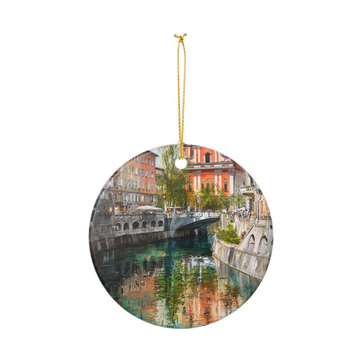 Ljubljana Slovenia Ornament: Unique Ljubljana Souvenir, Ljubljana Slovenia Xmas Decor, and Authentic Ljubljana Gift