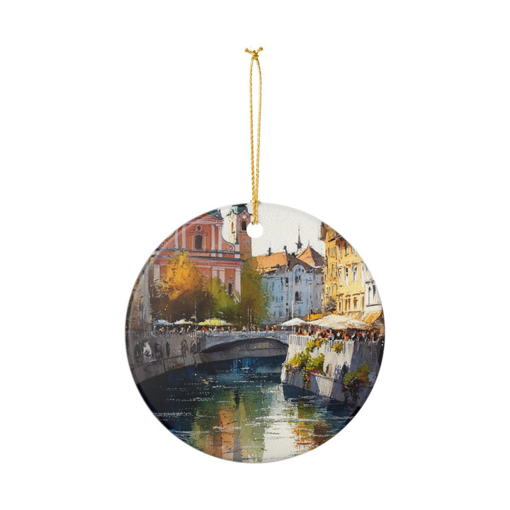 Ljubljana Slovenia Ornament: Unique Ljubljana Souvenir, Ljubljana Slovenia Xmas Decor, and Authentic Ljubljana Gift