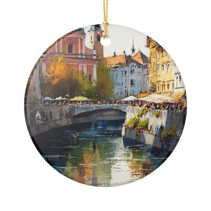 Ljubljana Slovenia Ornament: Unique Ljubljana Souvenir, Ljubljana Slovenia Xmas Decor, and Authentic Ljubljana Gift