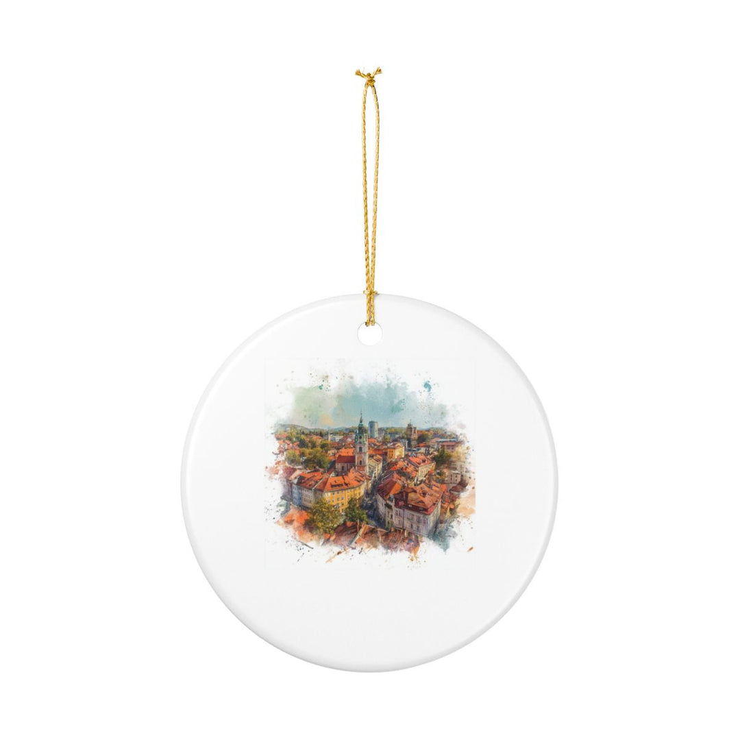 Ljubljana Slovenia Ornament: Unique Ljubljana Souvenir, Ljubljana Slovenia Xmas Decor, and Authentic Ljubljana Gift
