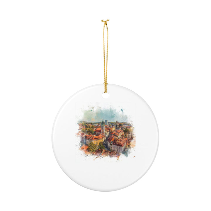 Ljubljana Slovenia Ornament: Unique Ljubljana Souvenir, Ljubljana Slovenia Xmas Decor, and Authentic Ljubljana Gift