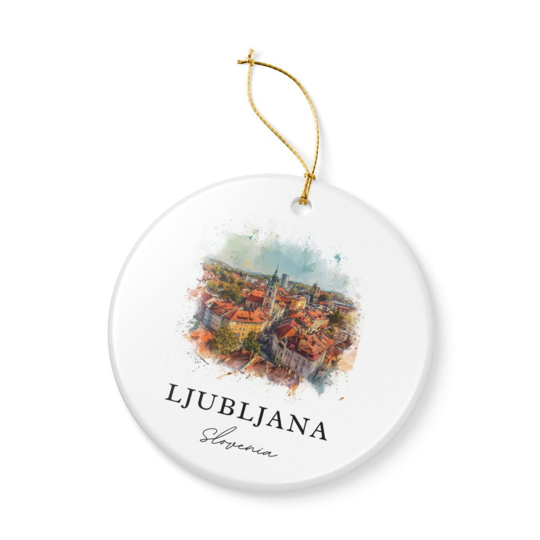 Ljubljana Slovenia Ornament: Unique Ljubljana Souvenir, Ljubljana Slovenia Xmas Decor, and Authentic Ljubljana Gift