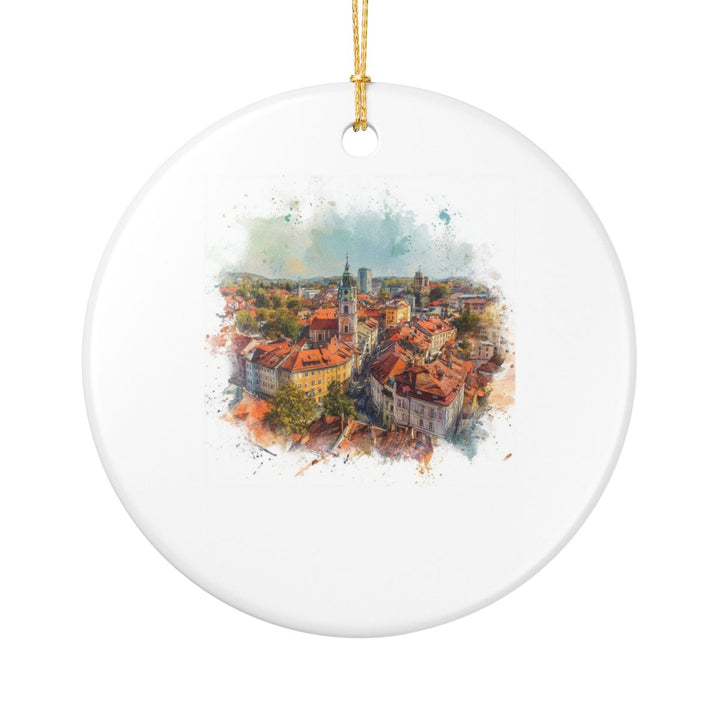 Ljubljana Slovenia Ornament: Unique Ljubljana Souvenir, Ljubljana Slovenia Xmas Decor, and Authentic Ljubljana Gift