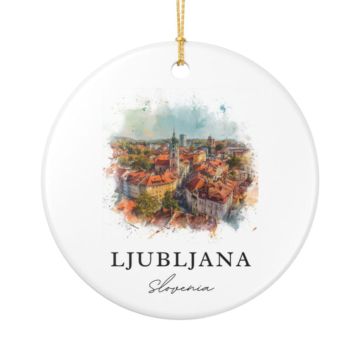 Ljubljana Slovenia Ornament: Unique Ljubljana Souvenir, Ljubljana Slovenia Xmas Decor, and Authentic Ljubljana Gift