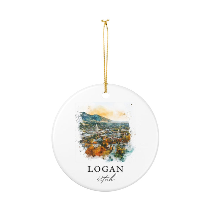 Logan Utah Ornament: Unique Logan Utah Souvenir, Logan Utah Xmas Decor, and Authentic Logan Utah Gift