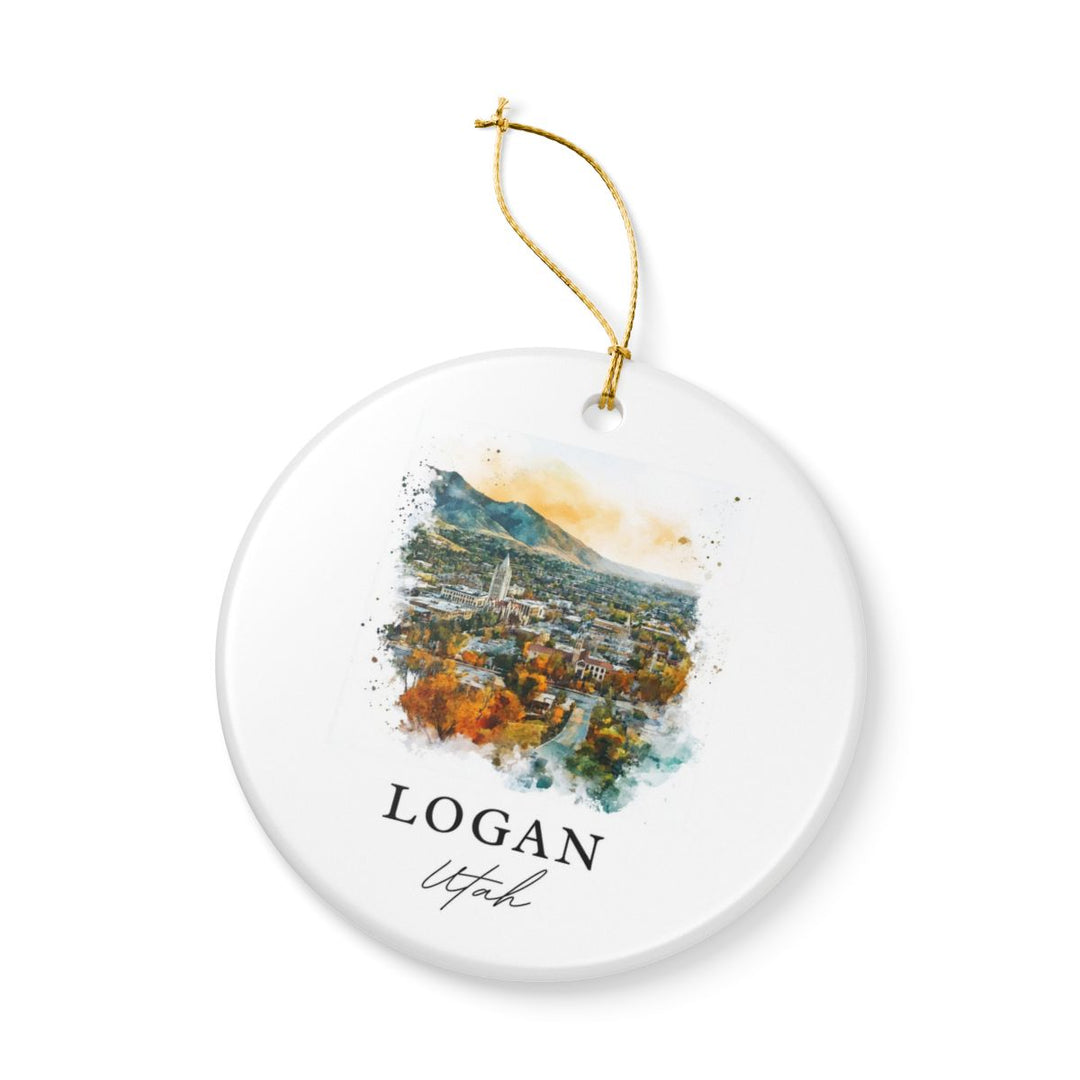 Logan Utah Ornament: Unique Logan Utah Souvenir, Logan Utah Xmas Decor, and Authentic Logan Utah Gift
