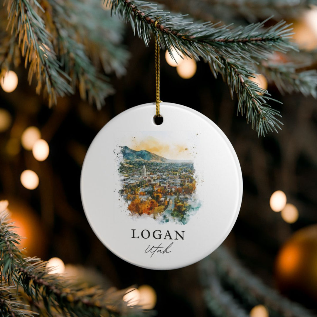 Logan Utah Ornament: Unique Logan Utah Souvenir, Logan Utah Xmas Decor, and Authentic Logan Utah Gift
