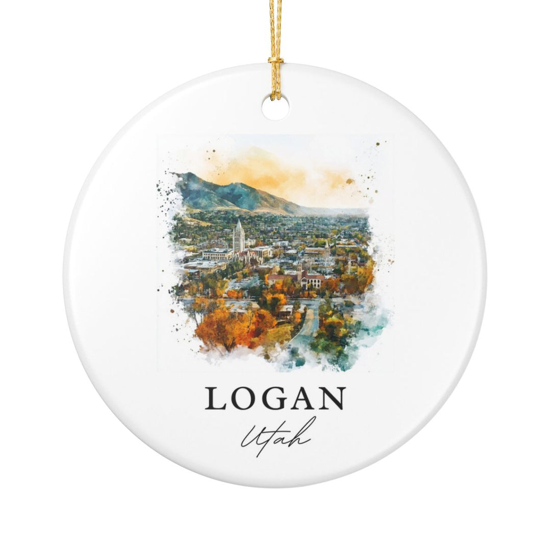 Logan Utah Ornament: Unique Logan Utah Souvenir, Logan Utah Xmas Decor, and Authentic Logan Utah Gift
