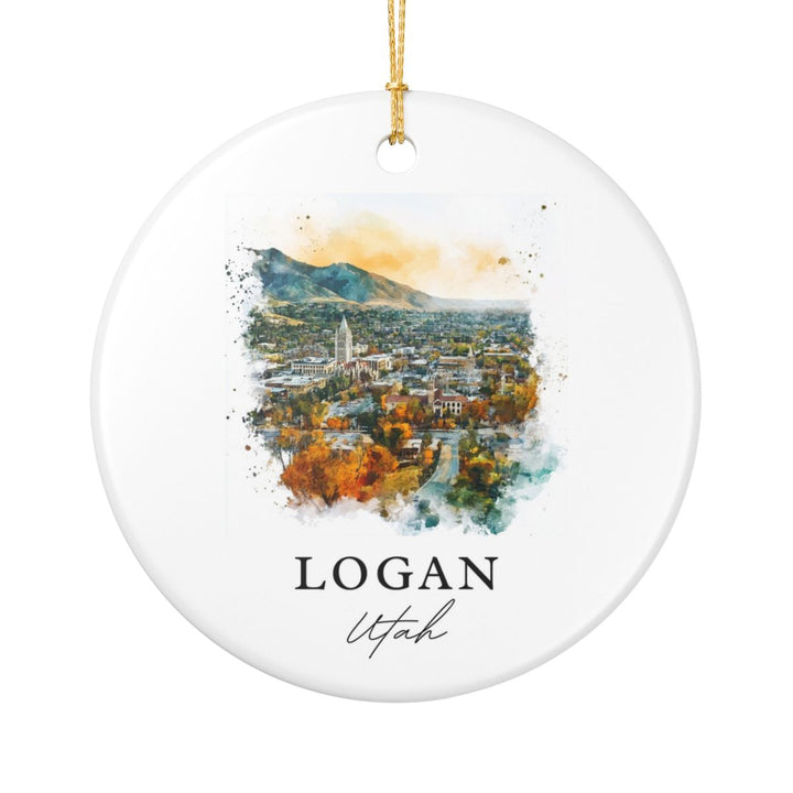 Logan Utah Ornament: Unique Logan Utah Souvenir, Logan Utah Xmas Decor, and Authentic Logan Utah Gift