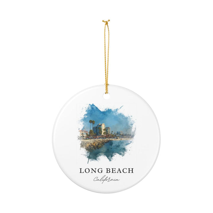 Long Beach CA Ornament: Unique Long Beach Souvenir, Long Beach California Xmas Decor, and Authentic Long Beach Gift