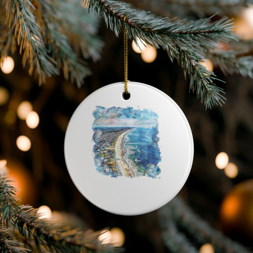Long Beach Island New Jersey Ornament: Unique Long Beach Island Souvenir, Long Beach Island New Jersey Xmas Decor, and Authentic Long Beach Island Gift