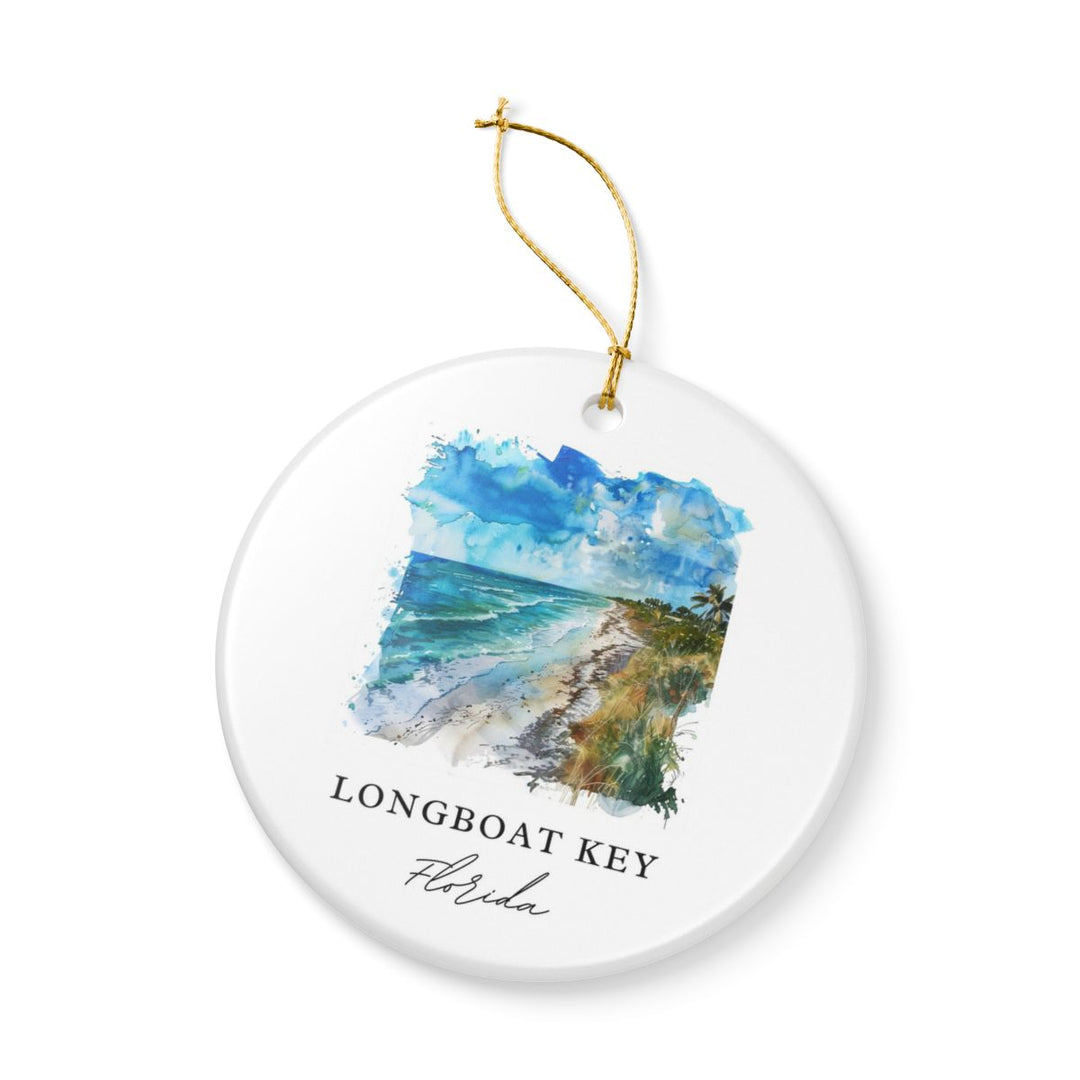 Longboat Key Florida USA Ornament: Unique Longboat Key Souvenir, Longboat Key Florida Xmas Decor, and Authentic Longboat Key Gift