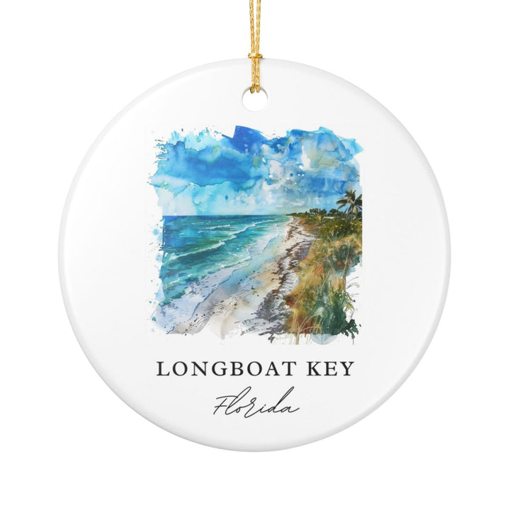 Longboat Key Florida USA Ornament: Unique Longboat Key Souvenir, Longboat Key Florida Xmas Decor, and Authentic Longboat Key Gift