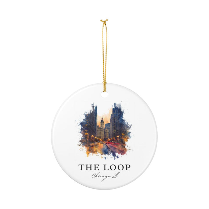 Loop Chicago IL Ornament: Unique Loop Chicago Souvenir, Loop Chicago Illinois Xmas Decor, and Authentic Loop Chicago Gift