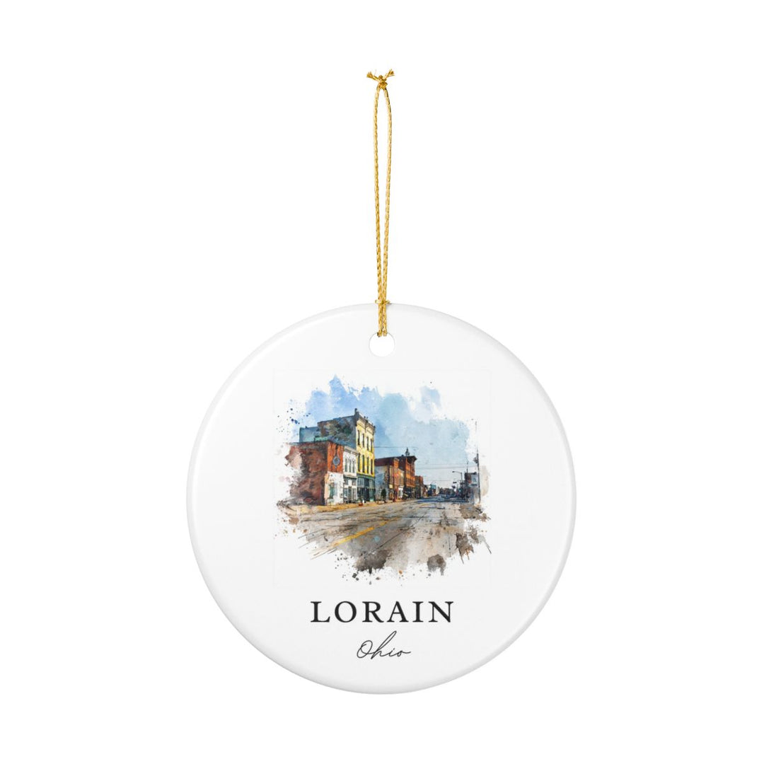 Lorain Ohio Ornament: Unique Lorain Souvenir, Lorain Ohio Xmas Decor, and Authentic Lorain Gift