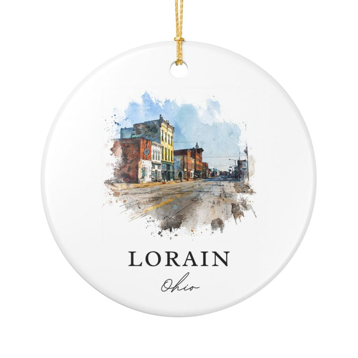 Lorain Ohio Ornament: Unique Lorain Souvenir, Lorain Ohio Xmas Decor, and Authentic Lorain Gift