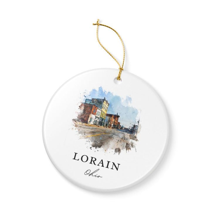 Lorain Ohio Ornament: Unique Lorain Souvenir, Lorain Ohio Xmas Decor, and Authentic Lorain Gift