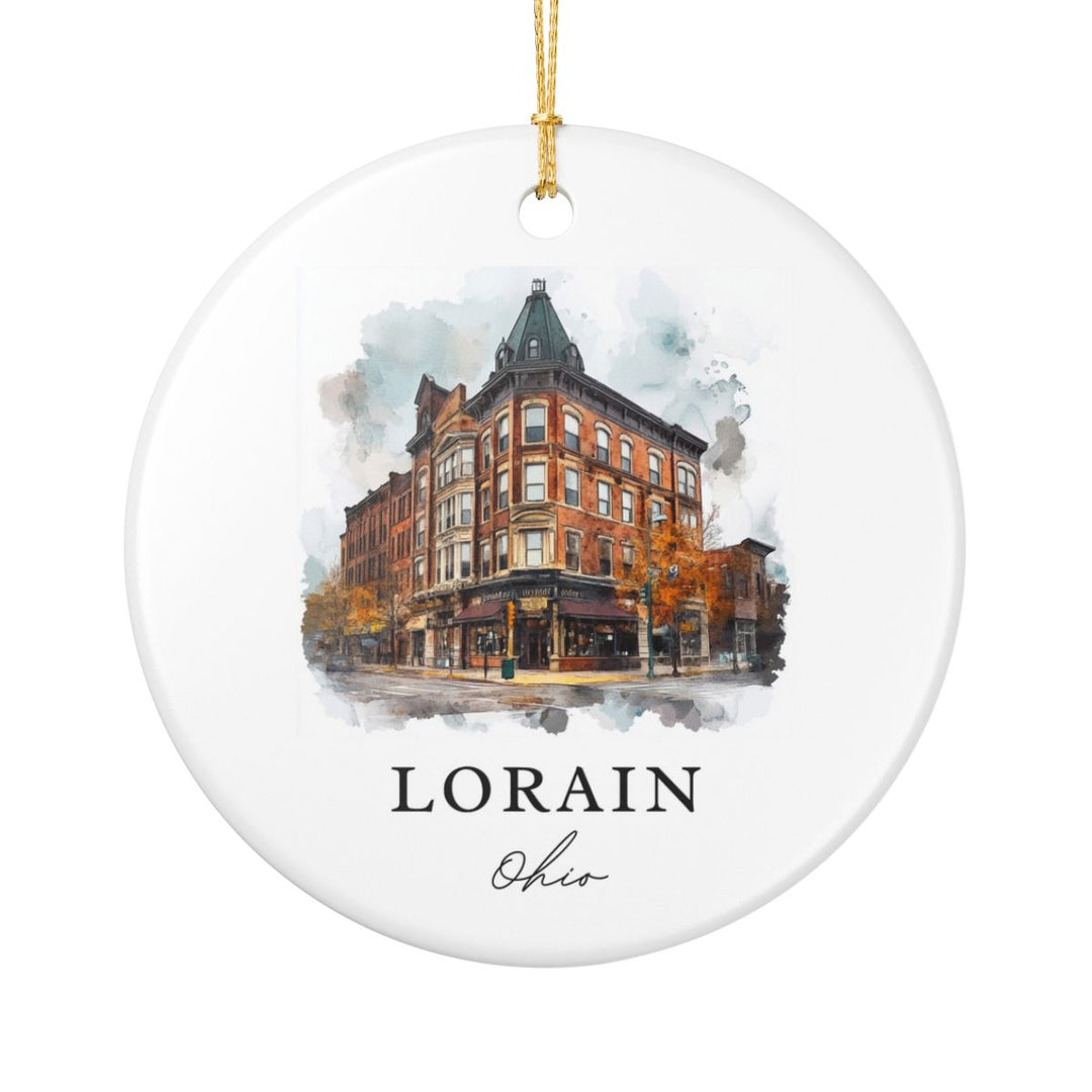 Lorain Ohio USA Ornament: Unique Lorain Souvenir, Lorain Ohio Xmas Decor, and Authentic Lorain Gift