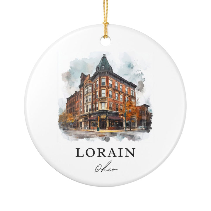 Lorain Ohio USA Ornament: Unique Lorain Souvenir, Lorain Ohio Xmas Decor, and Authentic Lorain Gift