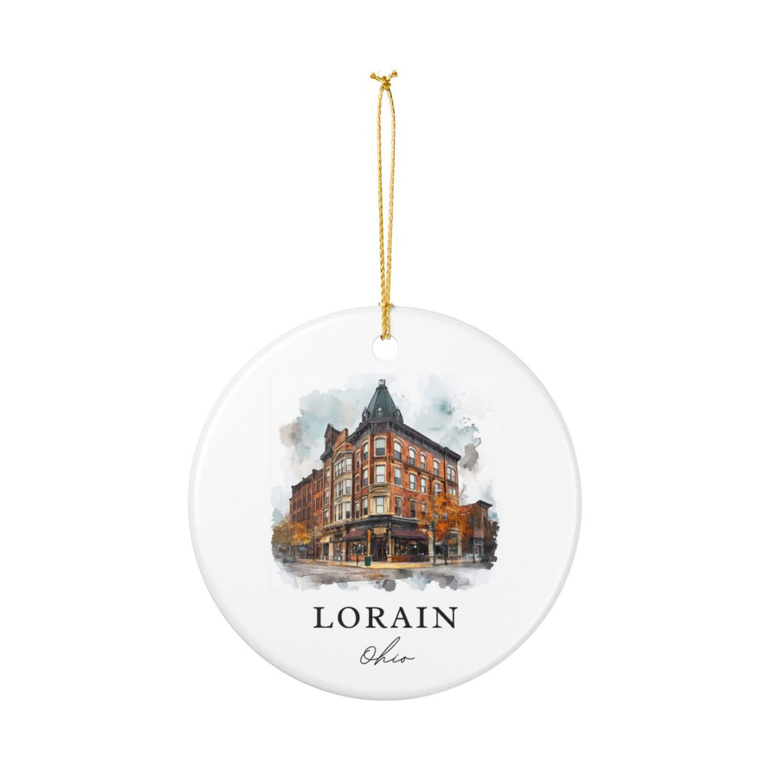 Lorain Ohio USA Ornament: Unique Lorain Souvenir, Lorain Ohio Xmas Decor, and Authentic Lorain Gift