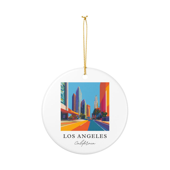 Los Angeles California USA Ornament: Unique Los Angeles Souvenir, Los Angeles California Xmas Decor, and Authentic Los Angeles Gift