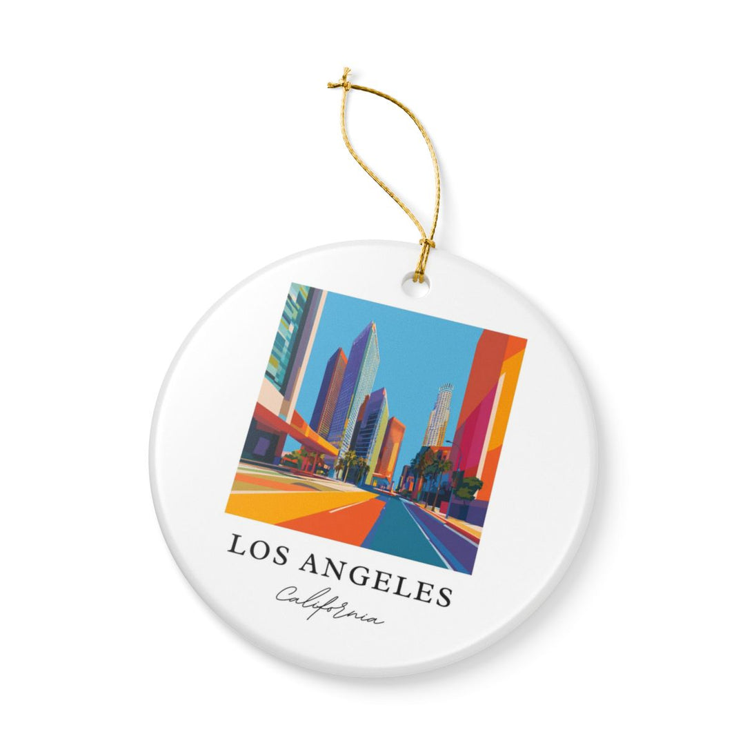 Los Angeles California USA Ornament: Unique Los Angeles Souvenir, Los Angeles California Xmas Decor, and Authentic Los Angeles Gift