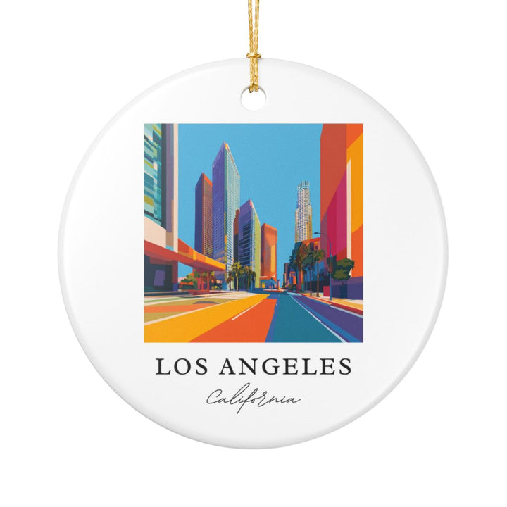 Los Angeles California USA Ornament: Unique Los Angeles Souvenir, Los Angeles California Xmas Decor, and Authentic Los Angeles Gift