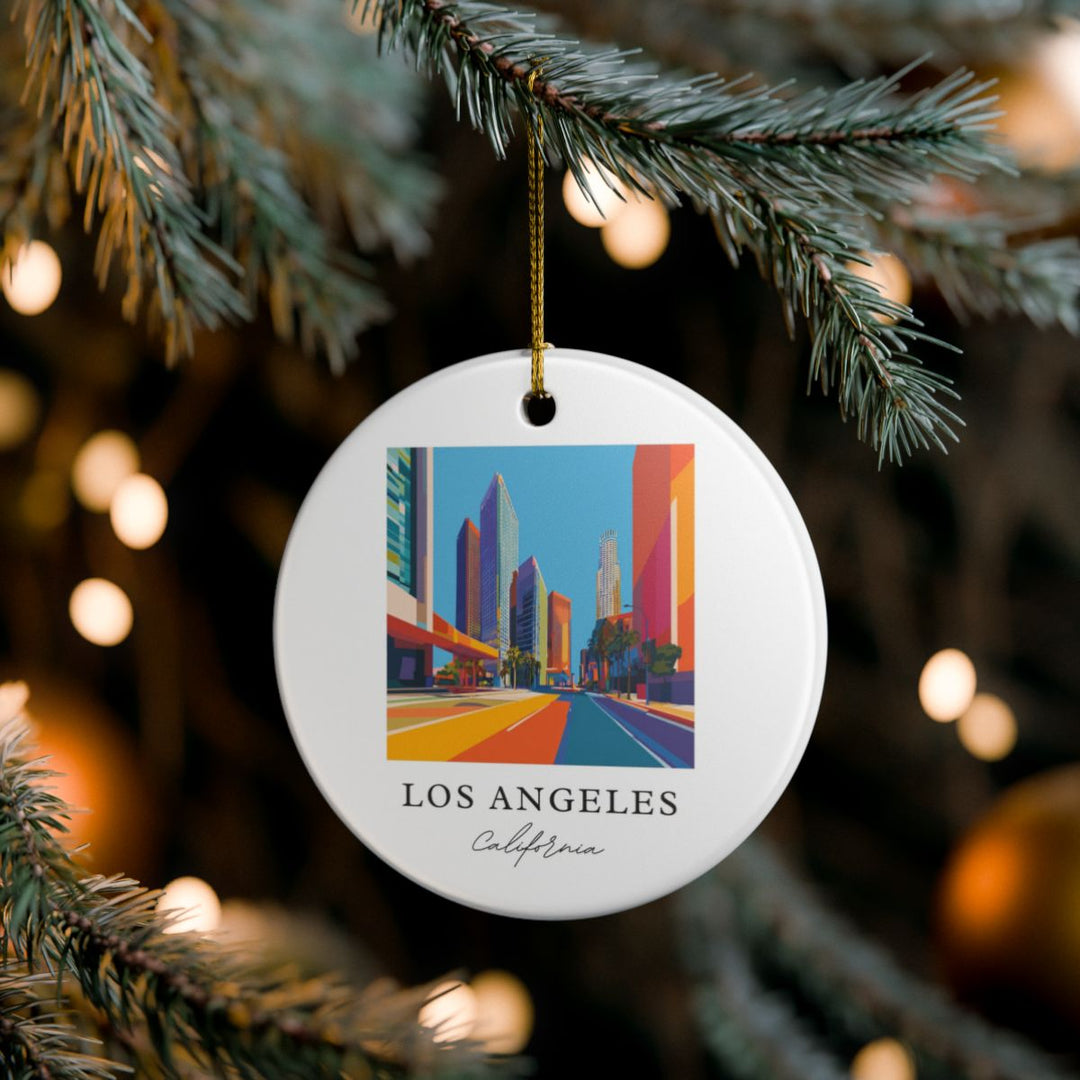 Los Angeles California USA Ornament: Unique Los Angeles Souvenir, Los Angeles California Xmas Decor, and Authentic Los Angeles Gift