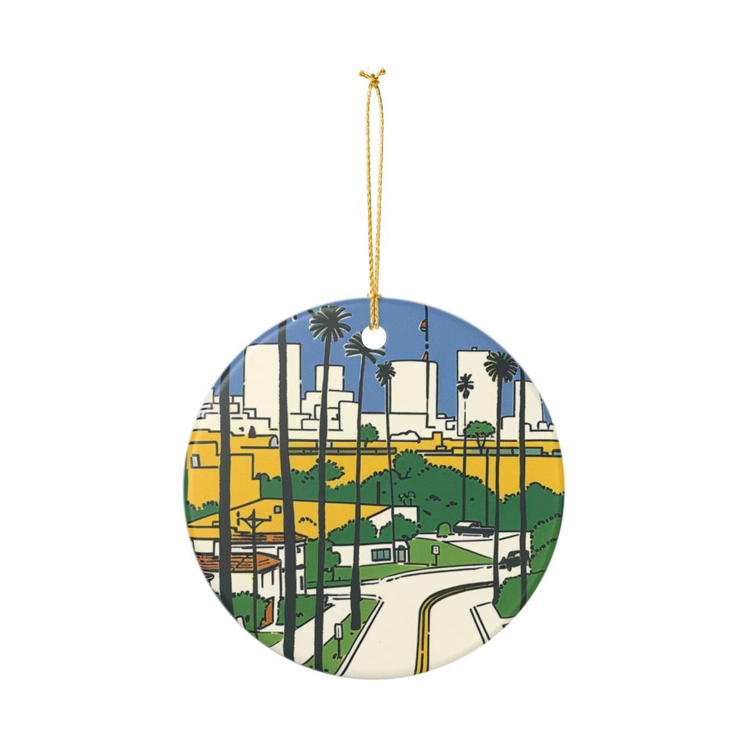 Los Angeles USA Ornament: Unique Los Angeles Souvenir, Los Angeles USA Xmas Decor, and Authentic Los Angeles Gift