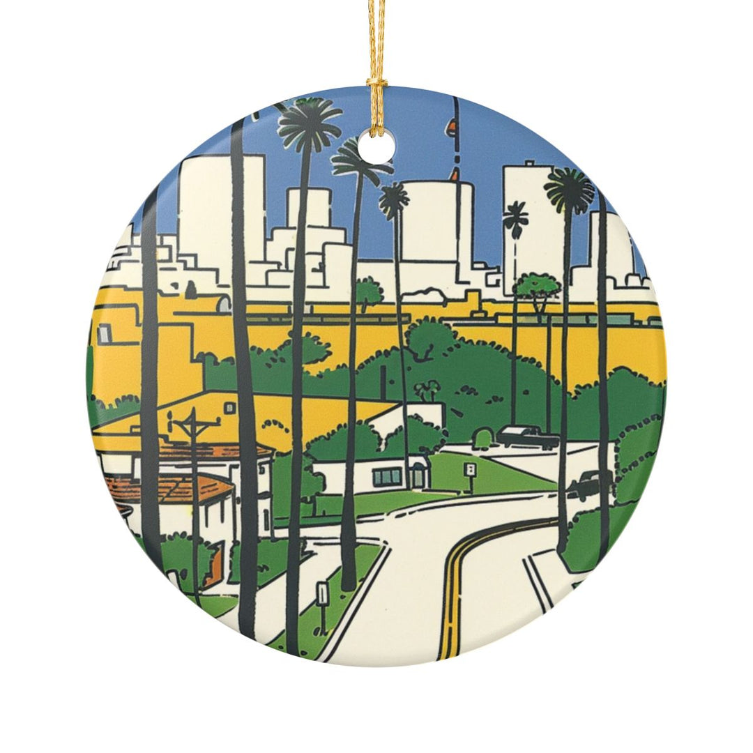 Los Angeles USA Ornament: Unique Los Angeles Souvenir, Los Angeles USA Xmas Decor, and Authentic Los Angeles Gift