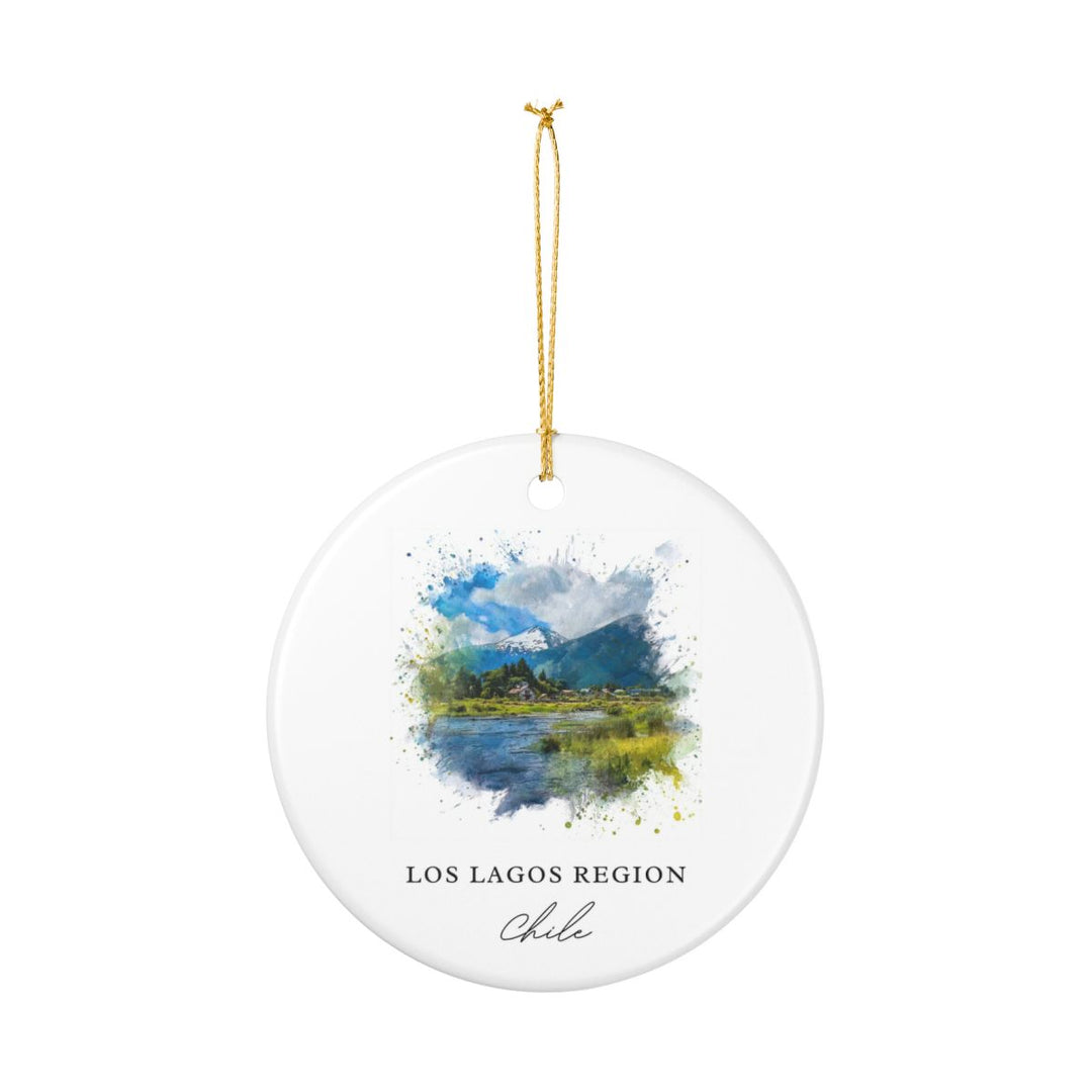 Los Lagos Region Chile Ornament: Unique Los Lagos Region Souvenir, Los Lagos Region Chile Xmas Decor, and Authentic Los Lagos Region Gift