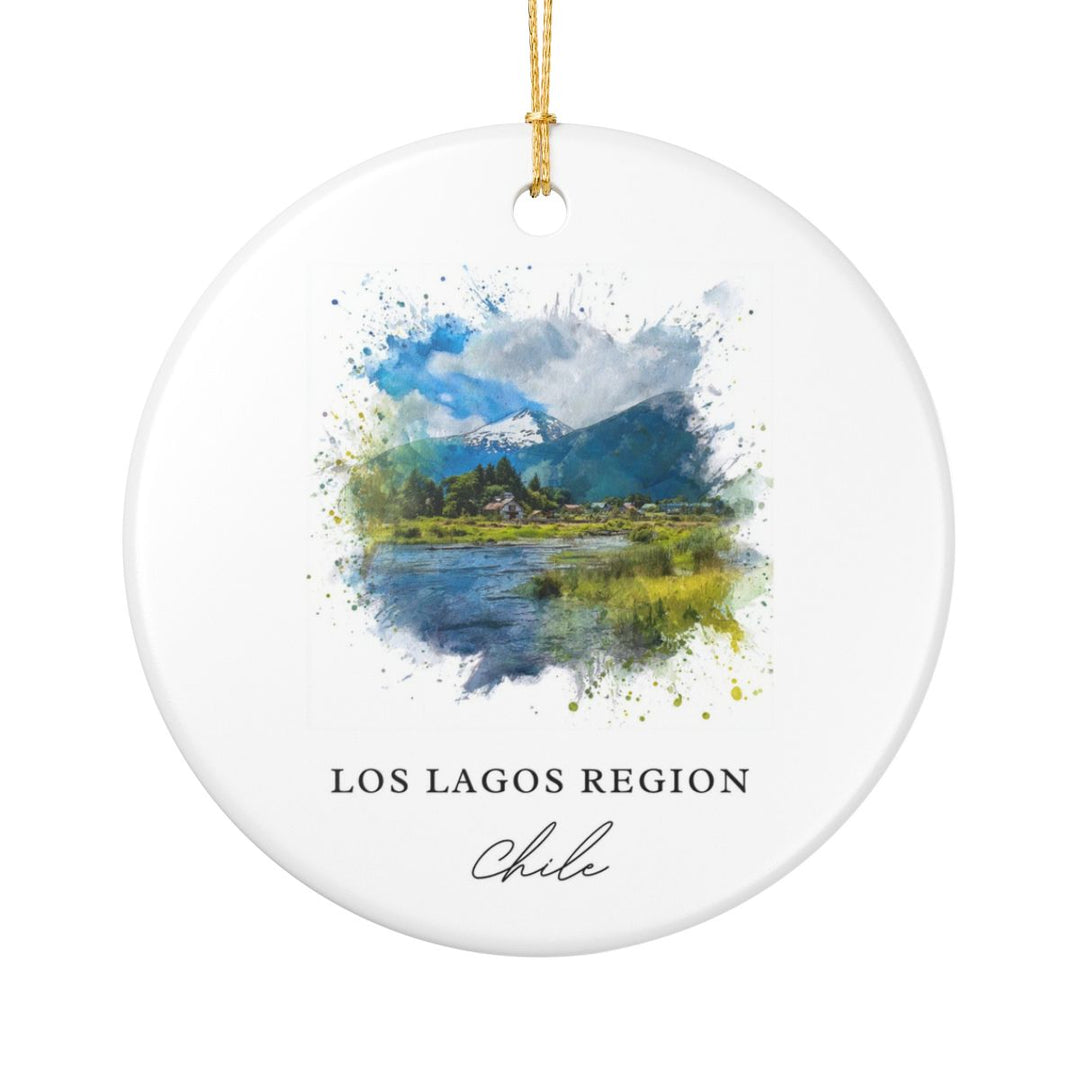 Los Lagos Region Chile Ornament: Unique Los Lagos Region Souvenir, Los Lagos Region Chile Xmas Decor, and Authentic Los Lagos Region Gift