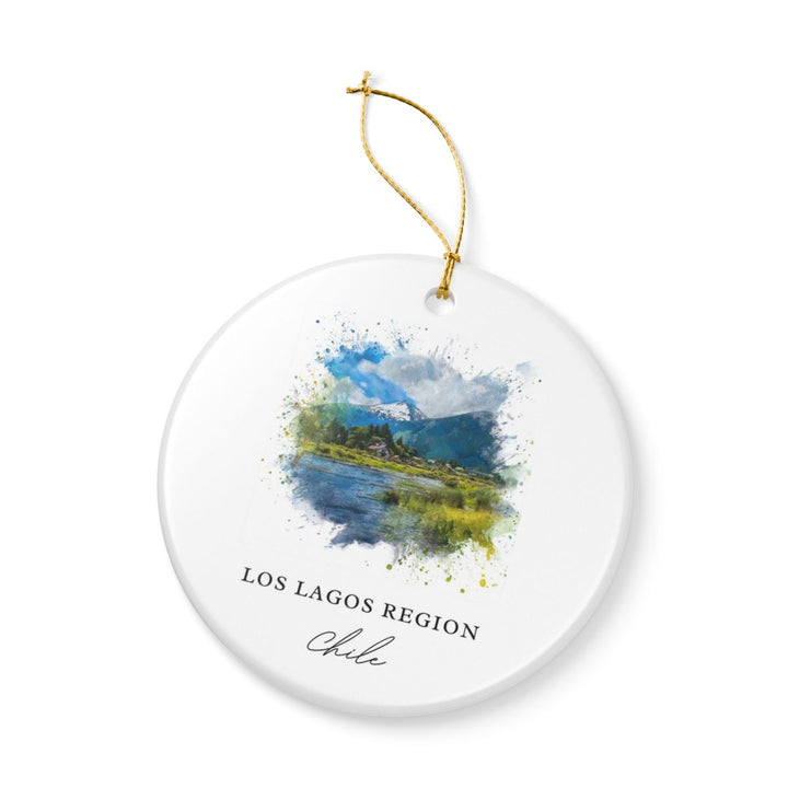 Los Lagos Region Chile Ornament: Unique Los Lagos Region Souvenir, Los Lagos Region Chile Xmas Decor, and Authentic Los Lagos Region Gift