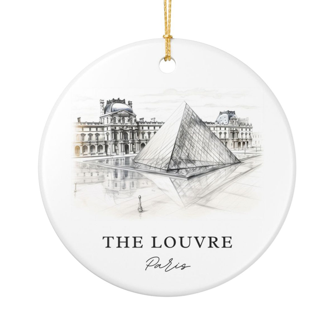Louvre Paris France Ornament: Unique Louvre Paris Souvenir, Louvre Paris France Xmas Decor, and Authentic Louvre Paris Gift