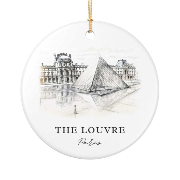 Louvre Paris France Ornament: Unique Louvre Paris Souvenir, Louvre Paris France Xmas Decor, and Authentic Louvre Paris Gift