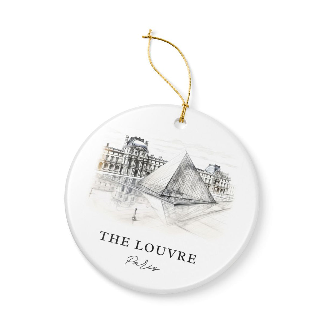 Louvre Paris France Ornament: Unique Louvre Paris Souvenir, Louvre Paris France Xmas Decor, and Authentic Louvre Paris Gift