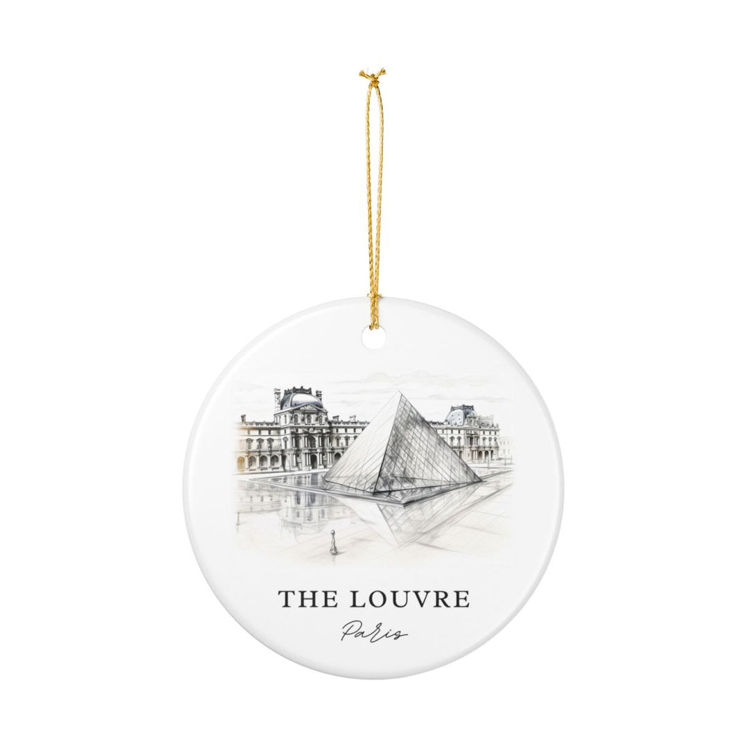 Louvre Paris France Ornament: Unique Louvre Paris Souvenir, Louvre Paris France Xmas Decor, and Authentic Louvre Paris Gift