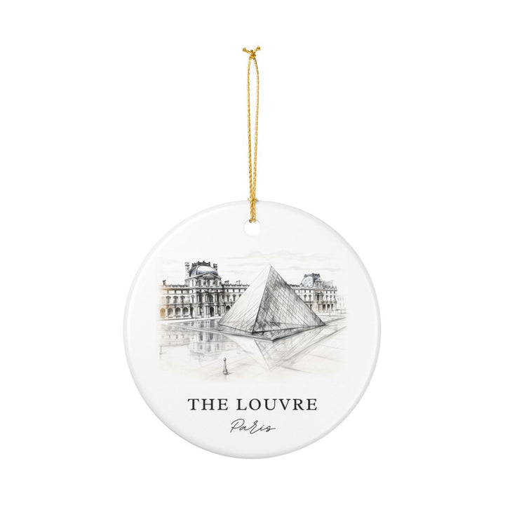 Louvre Paris France Ornament: Unique Louvre Paris Souvenir, Louvre Paris France Xmas Decor, and Authentic Louvre Paris Gift
