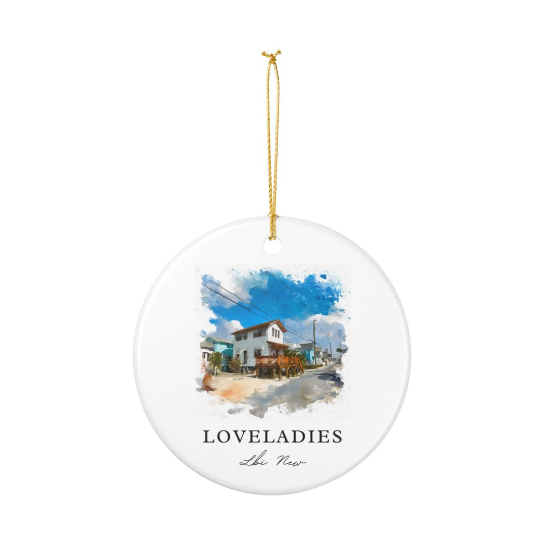 Loveladies Lbi New Jersey Ornament: Unique Loveladies Lbi Souvenir, Loveladies Lbi New Jersey Xmas Decor, and Authentic Loveladies Lbi Gift