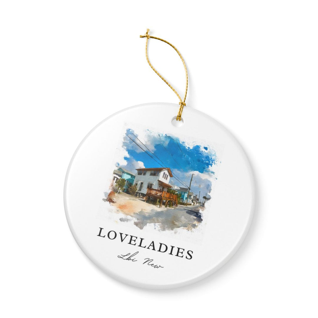 Loveladies Lbi New Jersey Ornament: Unique Loveladies Lbi Souvenir, Loveladies Lbi New Jersey Xmas Decor, and Authentic Loveladies Lbi Gift