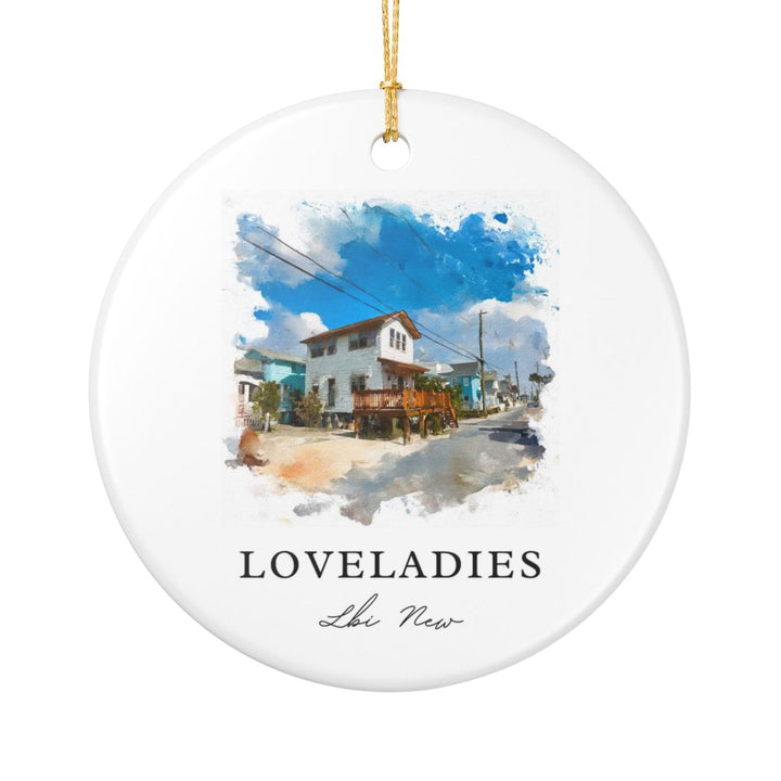 Loveladies Lbi New Jersey Ornament: Unique Loveladies Lbi Souvenir, Loveladies Lbi New Jersey Xmas Decor, and Authentic Loveladies Lbi Gift