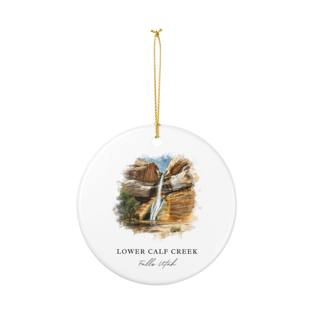 Lower Calf Creek Falls Utah USA Ornament: Unique Lower Calf Creek Falls Souvenir, Lower Calf Creek Falls Utah Xmas Decor